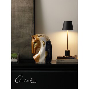 人气契阔家居 Gemas吉马士x窑变釉描金唐马陶瓷客厅玄关桌面艺术