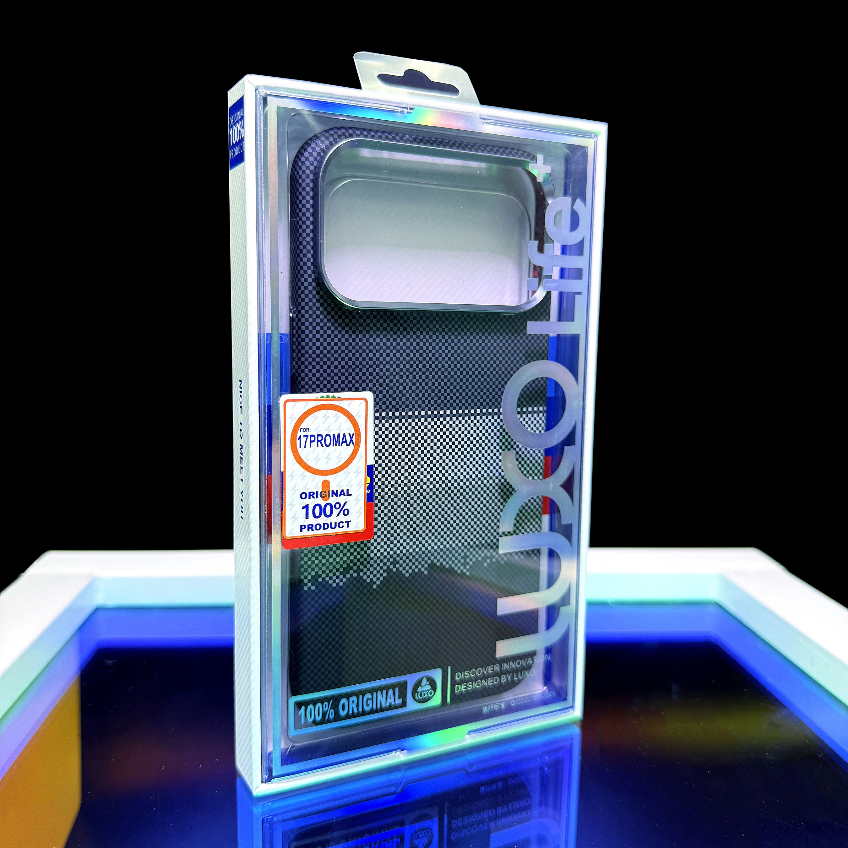 黑炭纤维纹磁吸苹果17pro手机壳