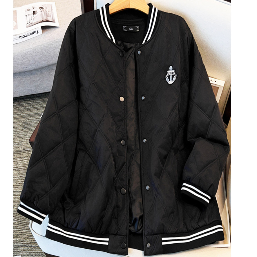 冬季新款胖MM特大码韩版显瘦棒球服夹棉保暖简约外套棉服300斤,女装/女士精品,大码棉服,淘宝优惠券,粉丝福利购,淘宝优惠卷
