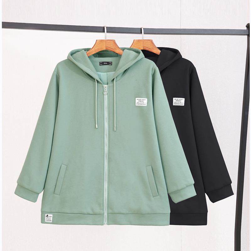 大码女装连帽卫衣设计感胖mm秋冬新款遮肚子显瘦外套300斤上衣女,女装/女士精品,常规大码外套,淘宝优惠券,粉丝福利购,淘宝优惠卷