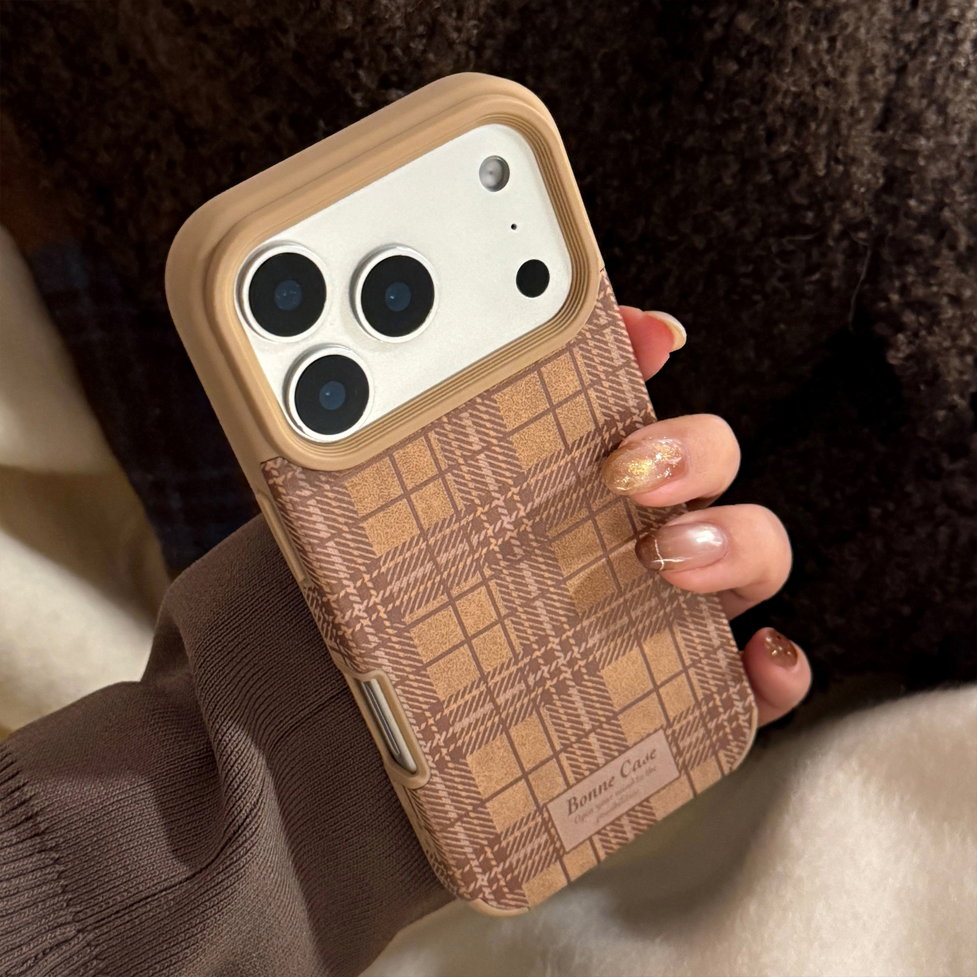 英伦风皮质适用iphone16苹果17promax手机壳15复古棕14防摔13软套