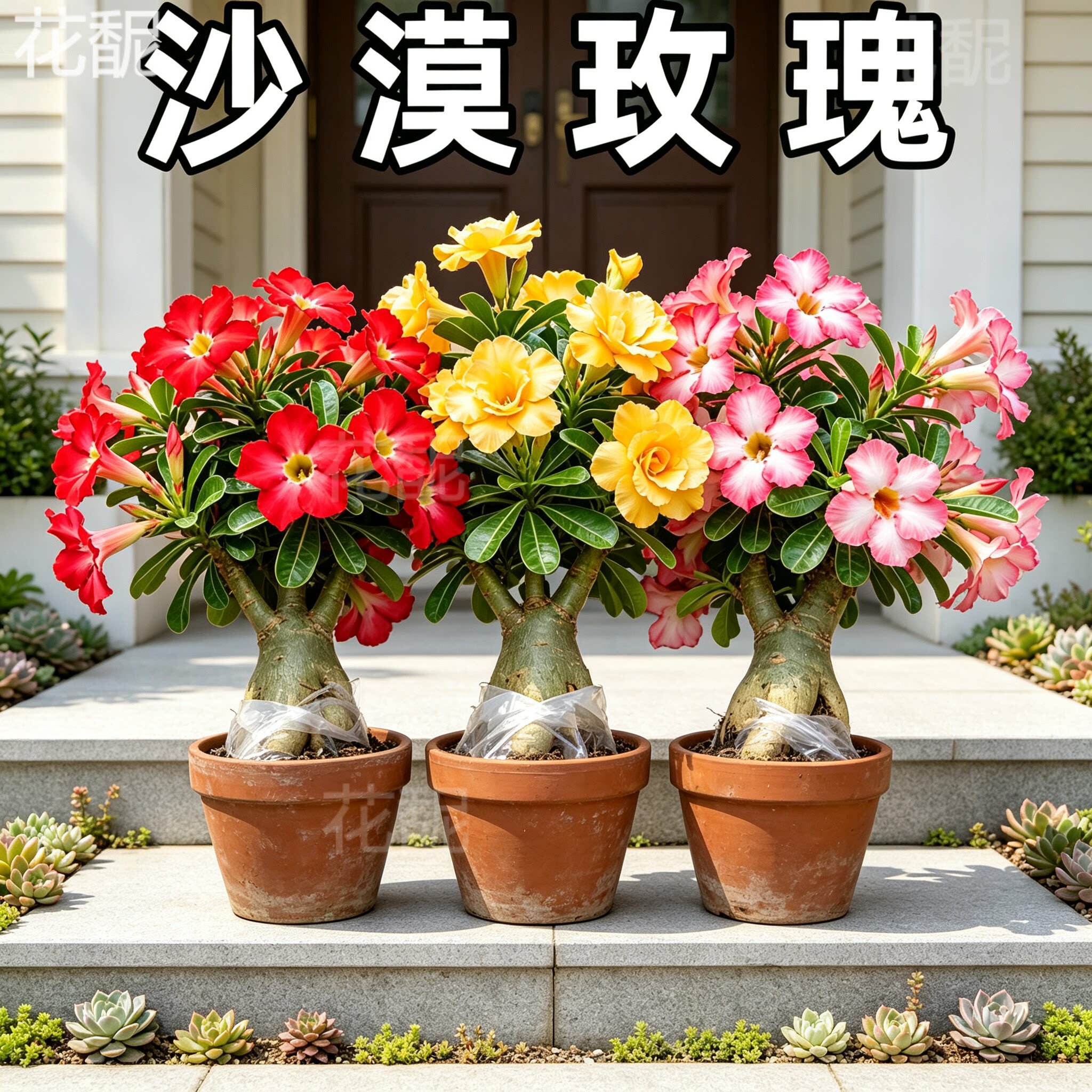 新品沙漠玫瑰盆栽重瓣大花浓香型多肉植物室内四季花卉懒人好养