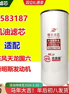 5583187机油格滤芯LF16420适配东风天龙400马力国六康明斯L9NS6B