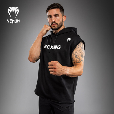 VENUM毒液 Boxing VT男款无袖T恤帽衫跑步运动健身训练休闲上衣