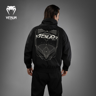 VENUM毒液Eclipse男外套卫衣运动连帽健身训练跑步休闲上衣黑色