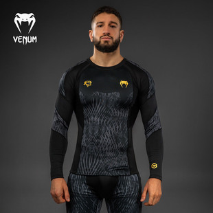 VENUM毒液UFC奇马耶夫男长袖紧身衣运动拳击健身训练跑步上衣