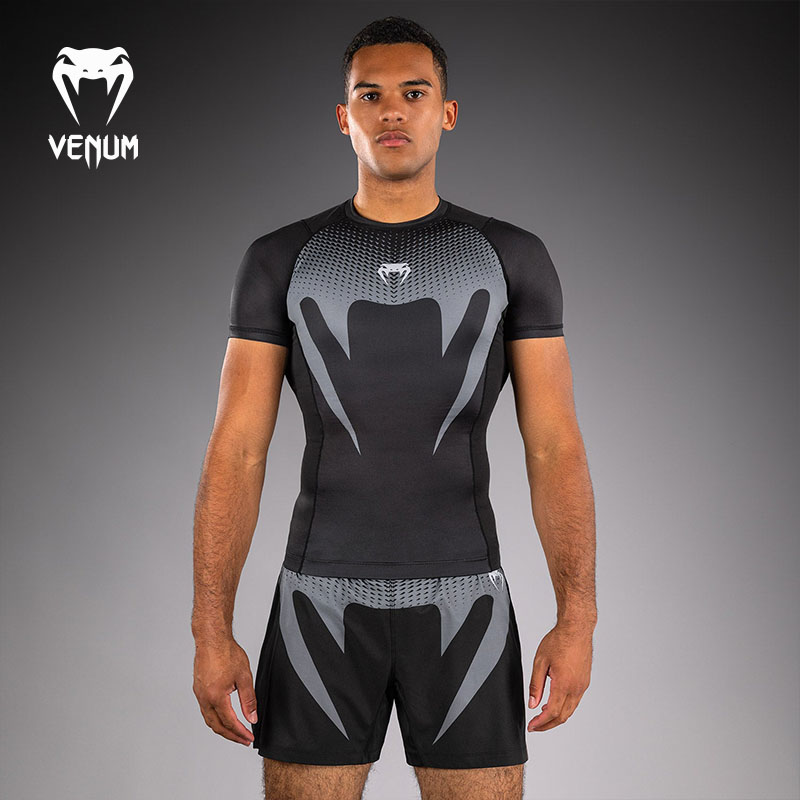 VENUM毒液No Gi男士短袖防磨紧身衣柔术运动健身跑步训练格斗拳击