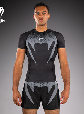 VENUM毒液No Gi男士短袖防磨紧身衣柔术运动健身跑步训练格斗拳击