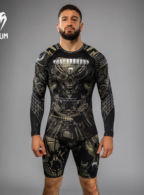 VENUM毒液Invader紧身衣防磨衣长袖男运动长袖拳击健身训练跑步