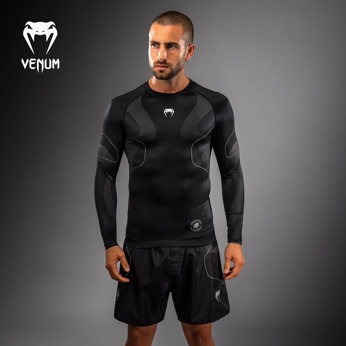 VENUM 毒液 Nexus男健身衣长袖紧身衣运动拳击健身训练跑步上衣