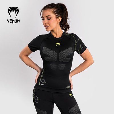 VENUM毒液 VTC4.0训练营女短袖紧身衣运动拳击健身训练跑步上衣
