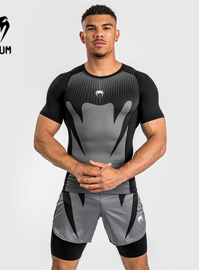 VENUM 毒液 Attack 男短袖紧身衣运动短袖格斗健身训练跑步上衣