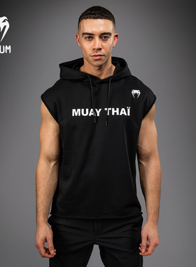 VENUM毒液 Muay Thai VT男款无袖T恤帽衫跑步运动训练休闲上衣