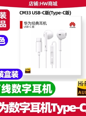 华为nova Flip S 折叠屏经典数字音频耳机原装Type-C版扁口CM33半入耳式有线耳机立体声FlipS