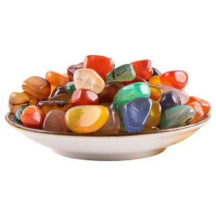 天然玛瑙石雨花石碎石鹅软石盆栽多肉植物装饰铺面小石子花盆沙子