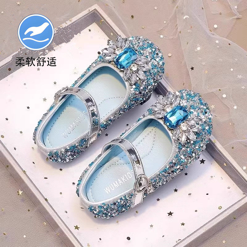 真皮女童鞋儿童公主鞋爱莎水晶鞋2025春秋季新款宝宝,童鞋/婴儿鞋/亲子鞋,水晶/水钻鞋,淘宝优惠券,粉丝福利购,淘宝优惠卷