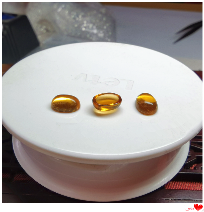 压电黄色水晶椭圆形蛋形平底素面蛋面光面镶嵌首饰戒面耳裸石戒面