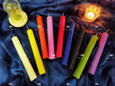 手工纯蜂蜡 蜂窝蜡片手卷蜡烛