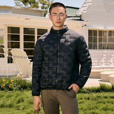 2025年秋冬男士轻薄暖立领保暖内胆休闲拉链外套上衣白羽绒服男款