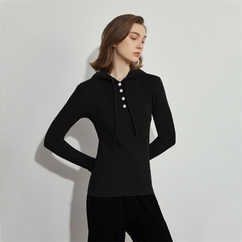 女士连帽卫衣秋冬新款韩版长袖发热女款舒服连帽套衫