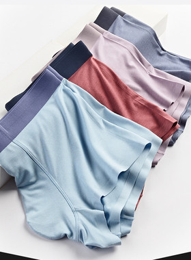 四季内裤男中腰内裤纯色无痕平角裤
