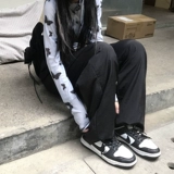 Летние тонкие штаны в стиле хип-хоп для отдыха, в американском стиле, оверсайз, свободный прямой крой