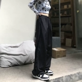 Летние тонкие штаны в стиле хип-хоп для отдыха, в американском стиле, оверсайз, свободный прямой крой