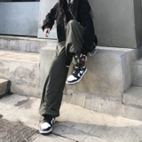 Летние тонкие штаны в стиле хип-хоп для отдыха, в американском стиле, оверсайз, свободный прямой крой