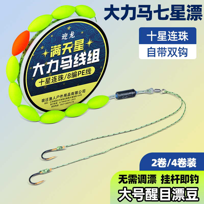 大力马七星漂线组十星漂双钩套装