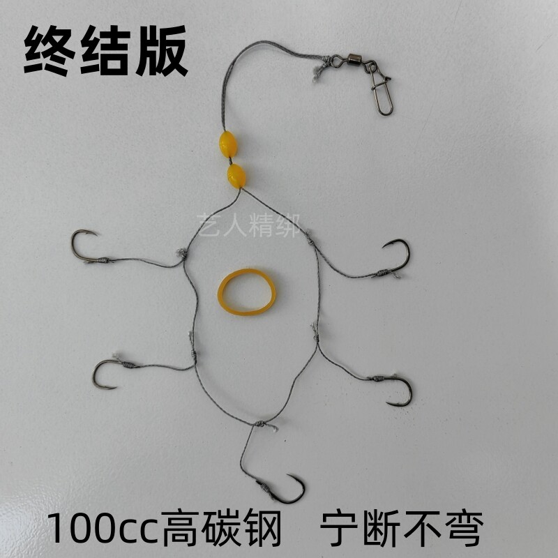 浏阳钩5钩加强 纯手工精绑浏阳砣钩伊势尼鱼钩浏阳坨糠饼饵专用钩