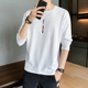 长袖 衣0204w 春季 T恤男春季 内搭衣宽松潮流圆领厚TT恤上衣大尺码