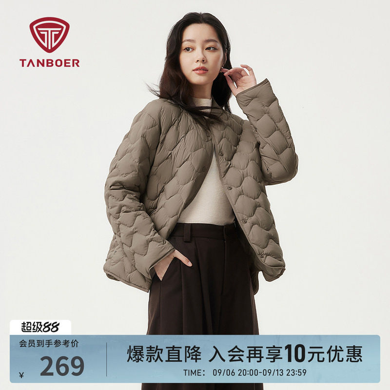坦博尔短款菱格羽绒服女可穿三季图片