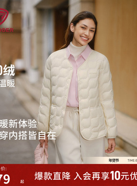 坦博尔25秋季新款轻薄羽绒服 女士短款 保暖贴身外套 TB5330152A