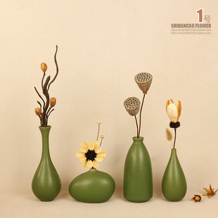 摆件客厅家居装饰品房间玄关茶室博物架新中式复古花瓶摆设宋式风