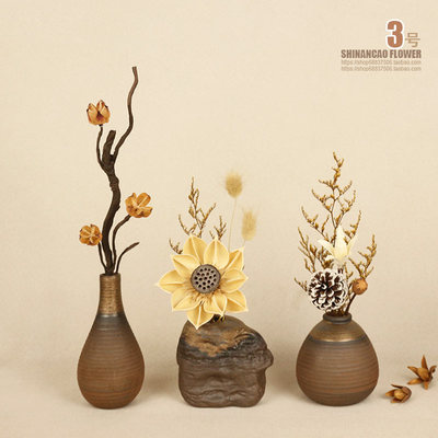 摆件客厅家居饰品中古玄关橱柜酒柜博物架新中式复古禅意摆设小众