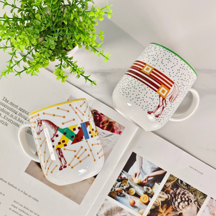 2026年新款骨瓷趣味马图案马克杯高颜值送女友水杯咖啡杯子礼盒装