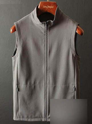 立领男士马甲背心RX1153-灰3XL