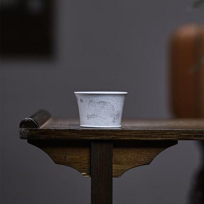 宜兴紫砂纯手工大口茶杯