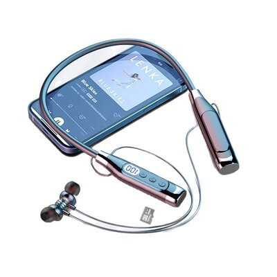 新款蓝牙耳机挂脖式超强待机重低音运动降噪小米OPPOvivo苹果通用