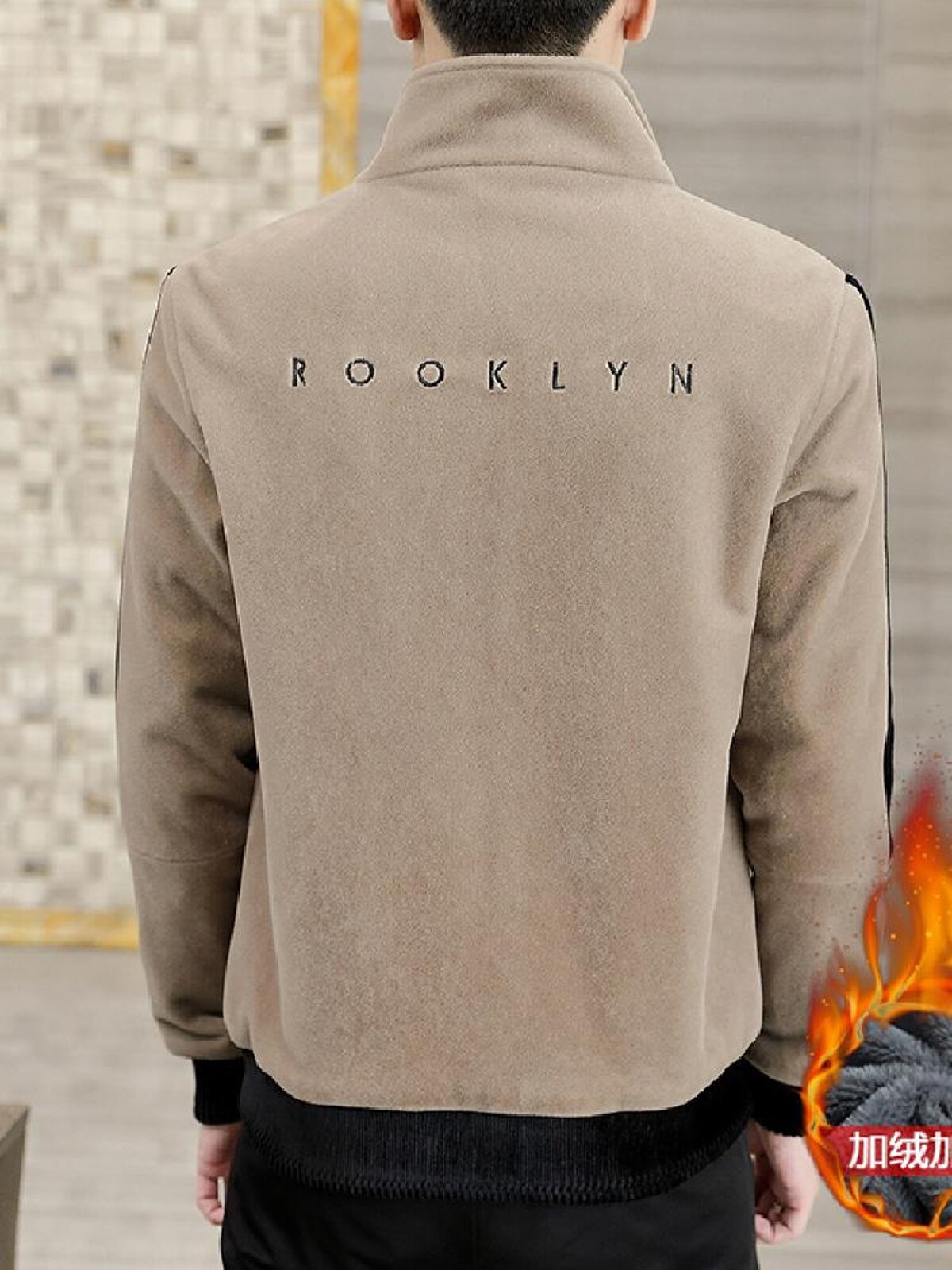 2024 캐주얼 남성 모직 코트 짧은 겨울 두꺼운 한국 스타일 유행 모직 코트 골드 밍크 벨벳 자켓 남성용