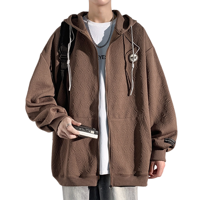 连帽开衫卫衣男款春秋季棒球服