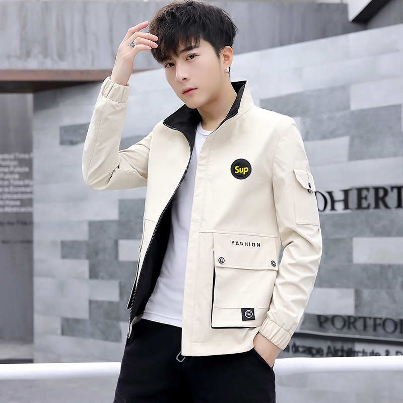 男士工装外套春秋季新款潮流百搭夹克男休闲帅气ins潮牌衣服褂子