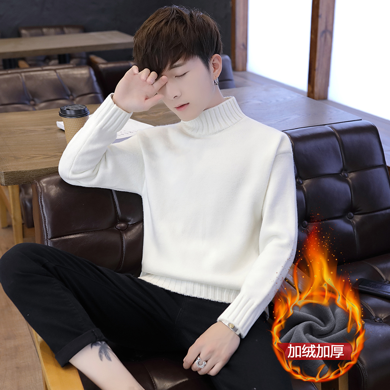 加绒加厚毛线衣学生原宿风打底衫