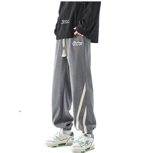 休闲长裤子男春秋款宽松百搭束脚运动裤夏季潮牌帅气青少年灯笼裤