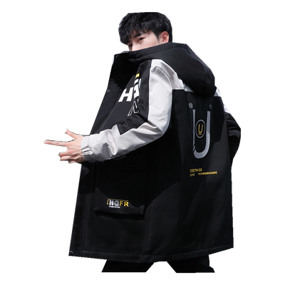 加绒加厚男士外套冬季