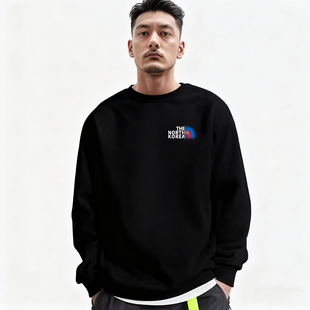 宽松无帽衫 趣味搞笑将军印花圆领长袖 卫衣看北方朝火箭鲜衣服大码