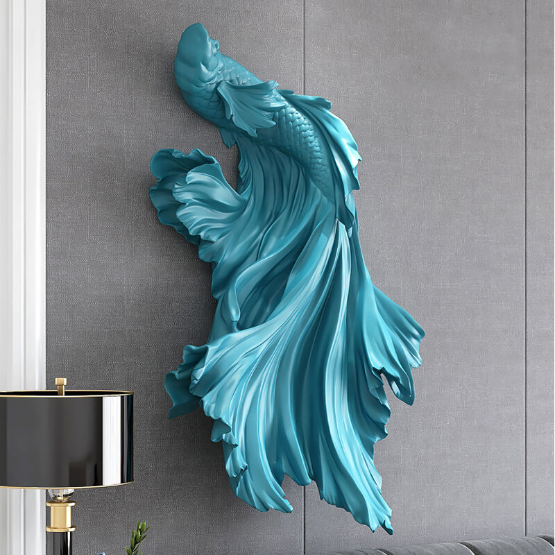 棕榈树（palmtree）创意3d立体浮雕画斗鱼挂件客厅背景墙装饰品玄图片