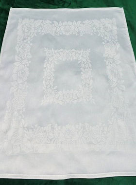 法途酒店餐饮擦杯布口布酒杯餐巾布白色折花吸水不掉毛51*51cm/纯