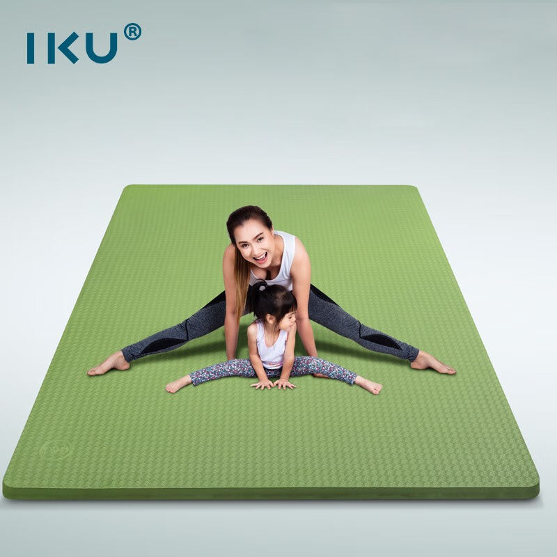 IKU加长加宽加厚双人瑜伽垫防滑无味儿童舞蹈健身运动垫练功支撑
