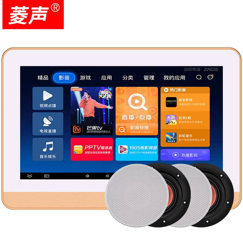 菱声（LINGSHENG）智能家庭背景音乐主机系统套装家庭影院音响组